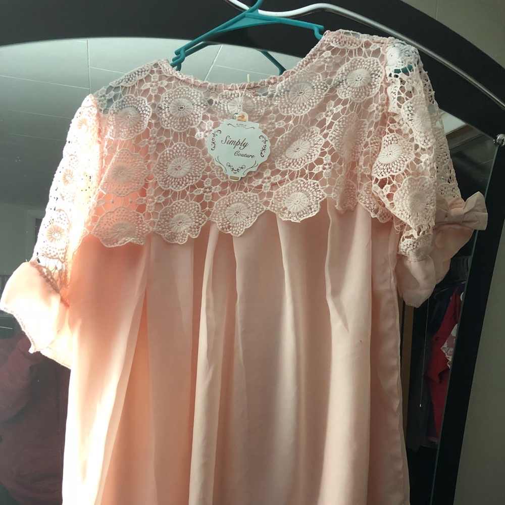 Pink blouse simply couture